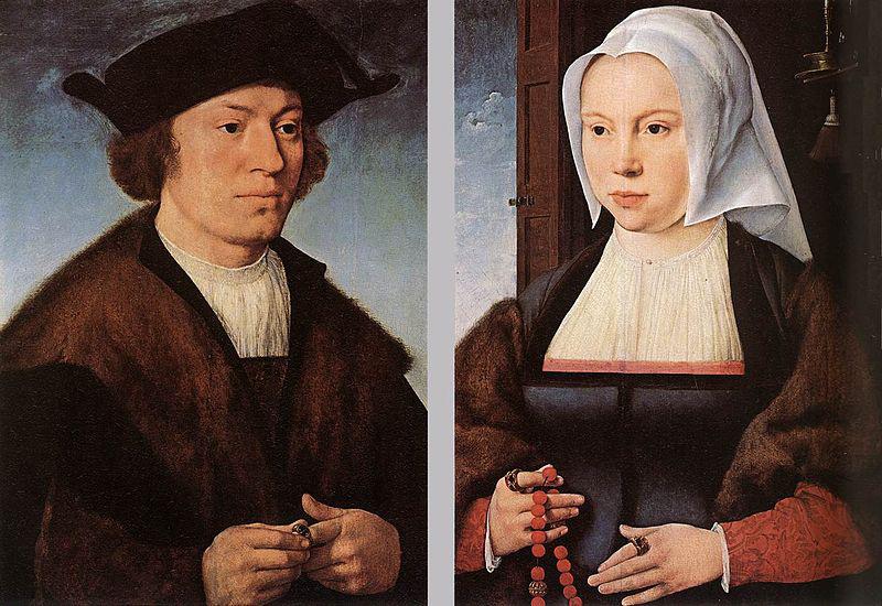 Joos van cleve Portrait of a Man and Woman oil painting picture
